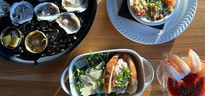 Various plates of food from 555 North